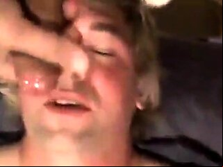 the Fucking the twink's mouth and cumming on his face fucking